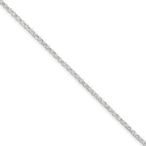 Sterling Silver 2mm Rolo Chain Anklet, 9 Inch